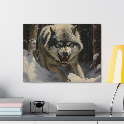 Feral Wolf Canvas Art