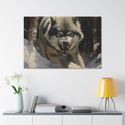 Feral Wolf Canvas Art