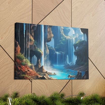 Waterfall Oasis Canvas Art