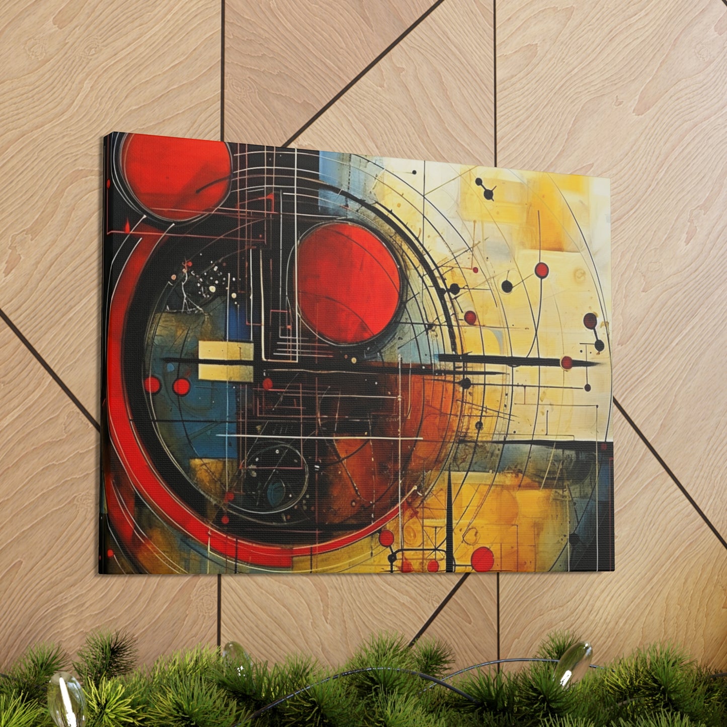 Red Compass Canvas Art