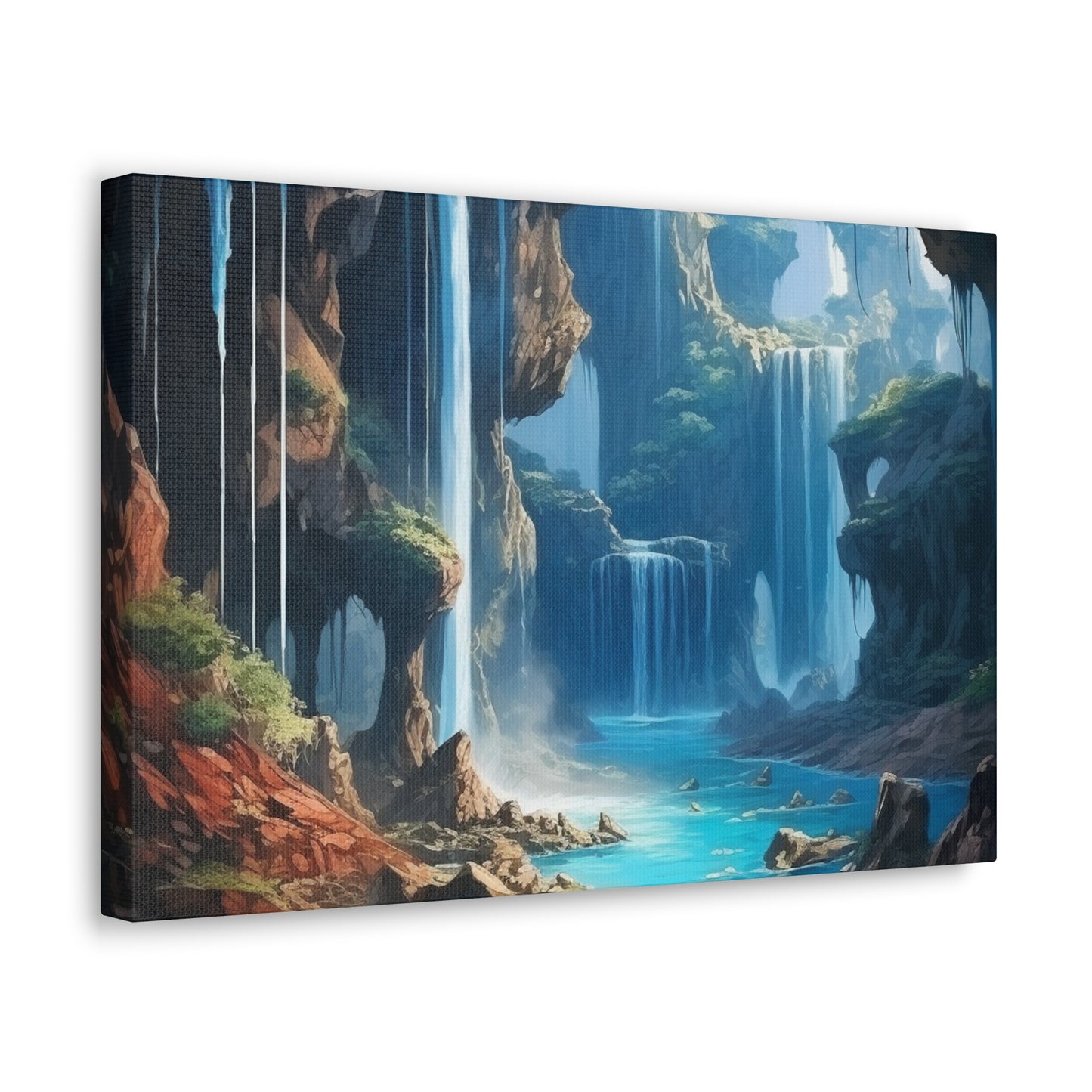 Waterfall Oasis Canvas Art