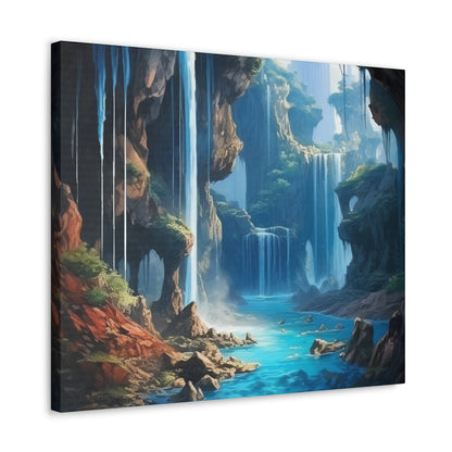 Waterfall Oasis Canvas Art