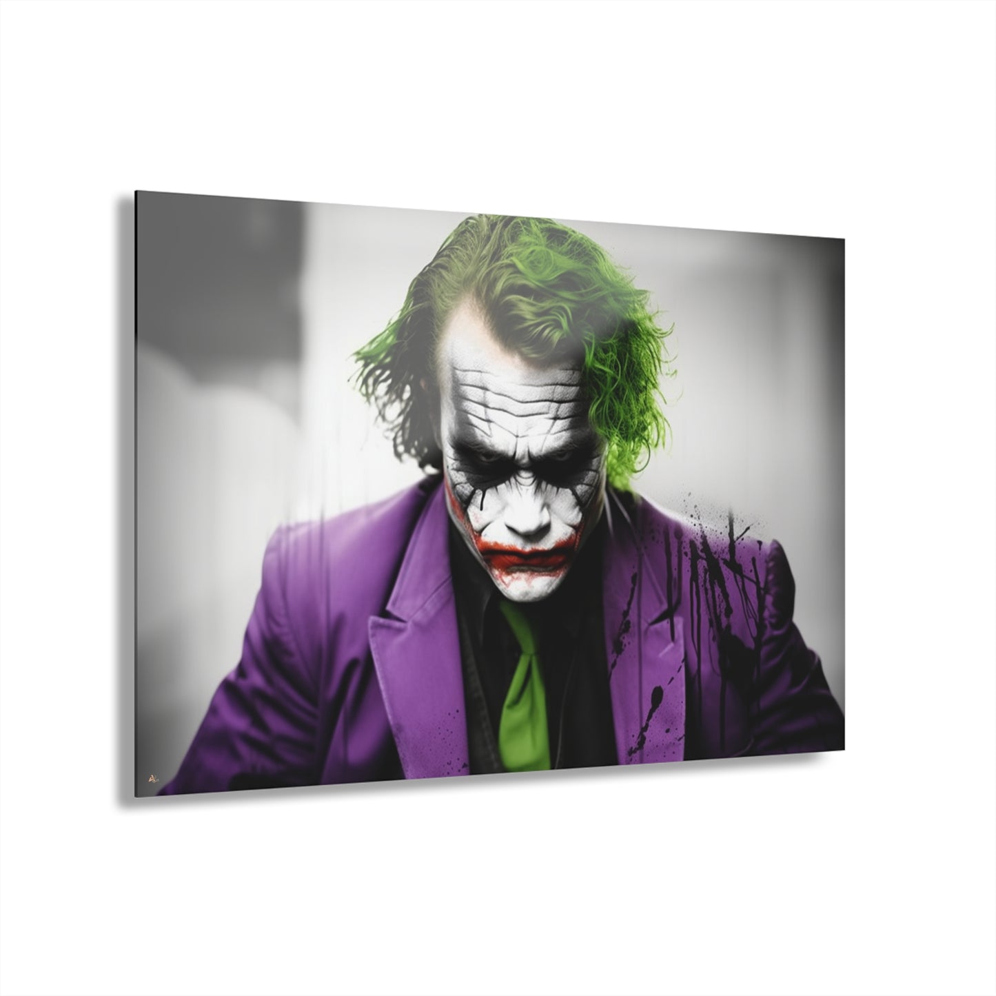 Heath Joker, Comic, DC Color Splash, Movies, Concept Style, Acrylic Wall Art