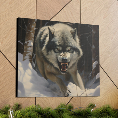 Feral Wolf Canvas Art