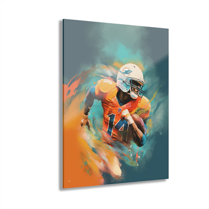 Dolphins Euphoria, Miami, football, Fan Concept Style, Acrylic Wall Art