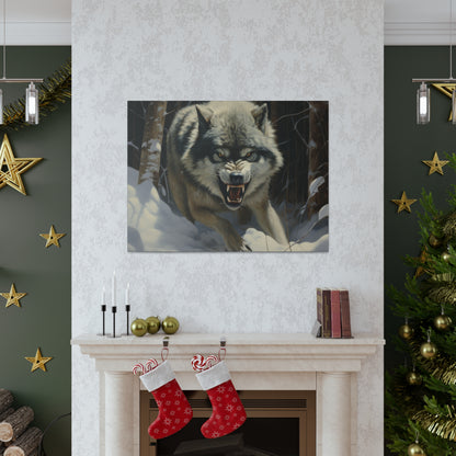 Feral Wolf Canvas Art