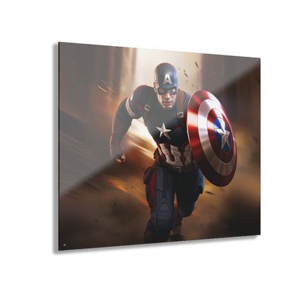 Captain America, Chris Evans, Marvel Color Splash, Concept Style, Acrylic Wall Art