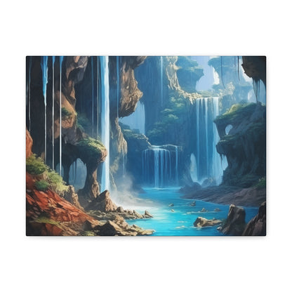 Waterfall Oasis Canvas Art