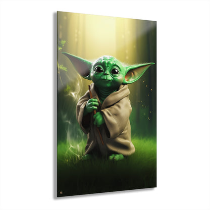 Grogu, Star Wars Color Splash, Concept Style, Acrylic Wall Art