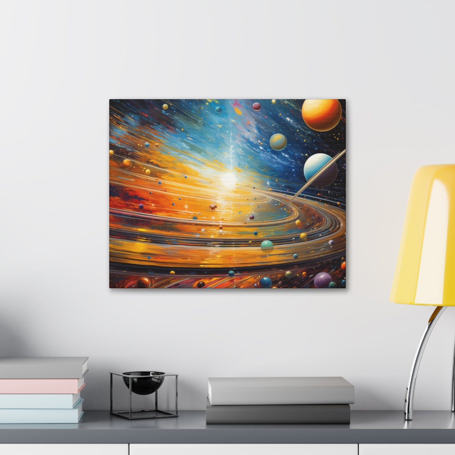 Arklo Art, Multiverse, galaxy, planets, sun, stars, Canvas Gallery Wraps