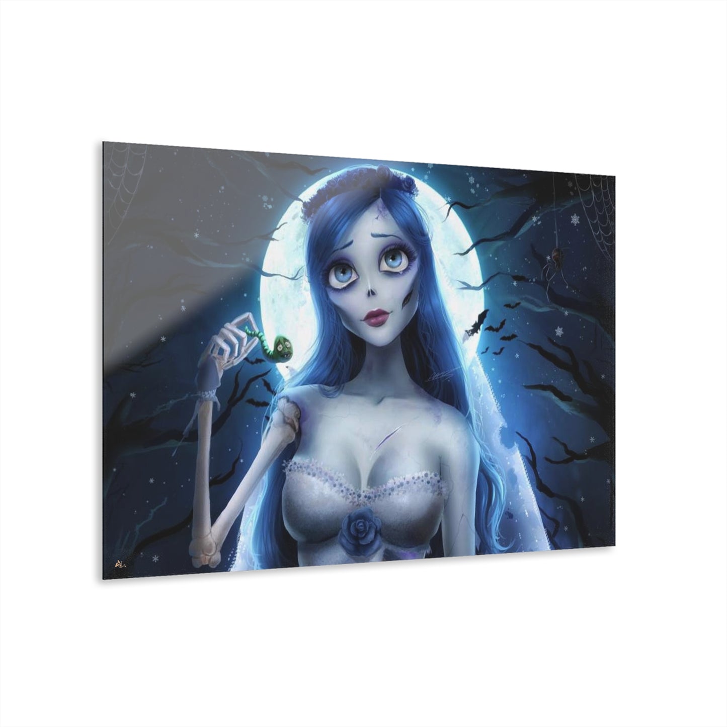 Graveyard Bride, Corpses' Bride, Animated Color Splash, Concept Style, Acrylic Wall Art