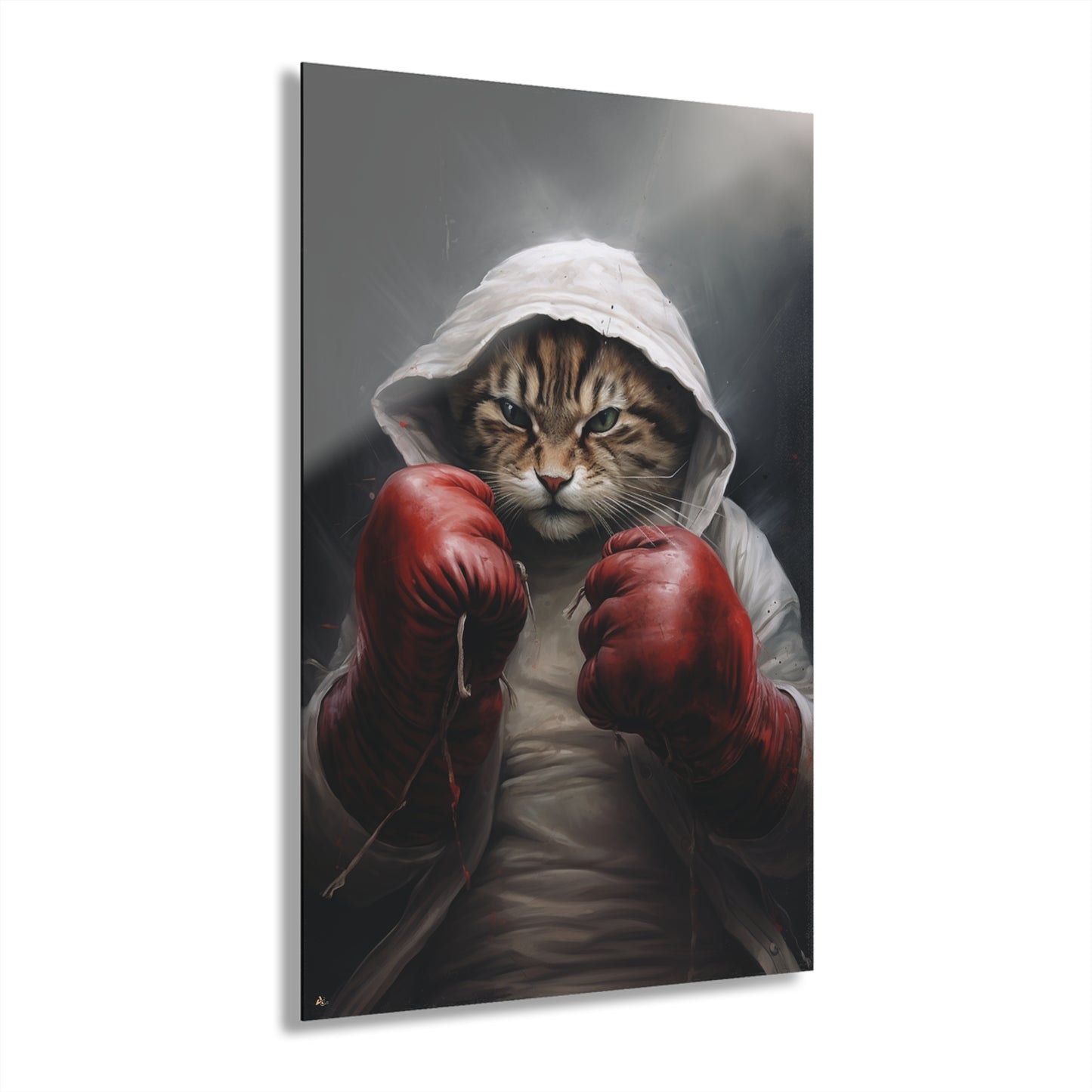 Gritty Kitty, No Background, Cat, Animal Concept Style, Acrylic Wall Art