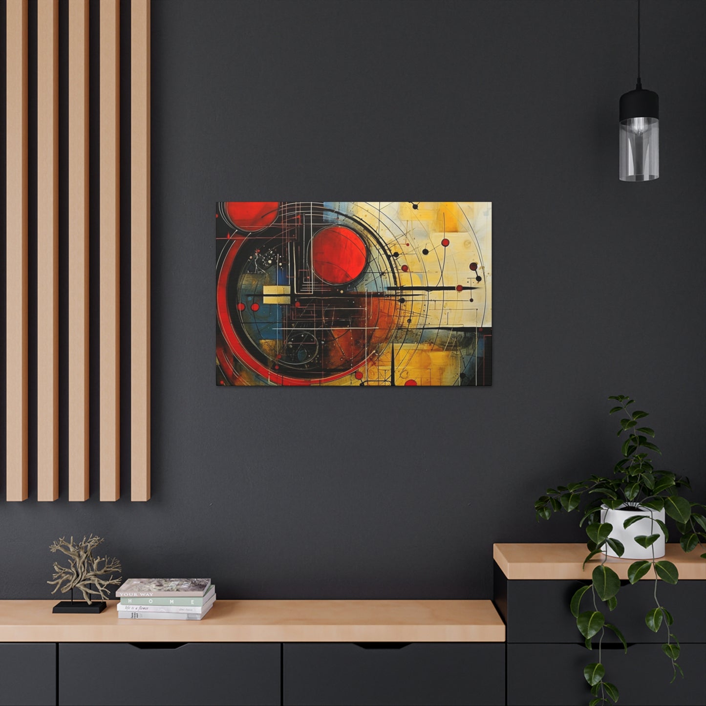 Red Compass Canvas Art