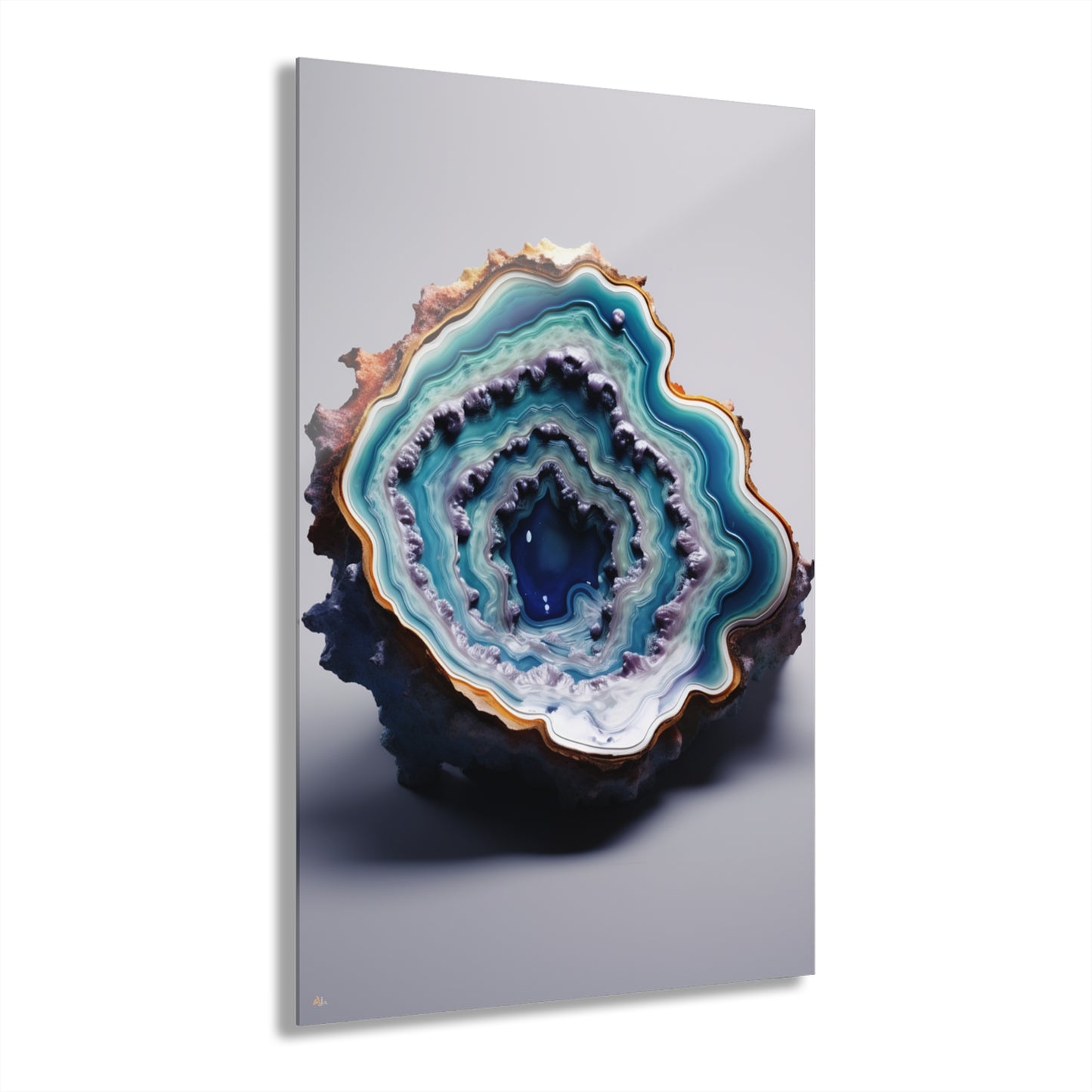 Deep Dive Geode, Abstract, Concept, Acrylic Wall Art