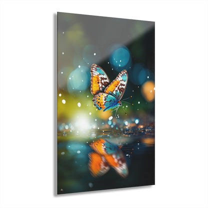 Reflection, Butterfly, Animal, Concept, Acrylic Wall Art