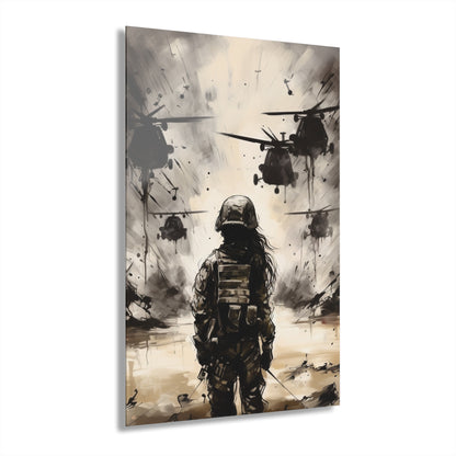 Battle Cry, Landscape, Concept Style, Acrylic Wall Art