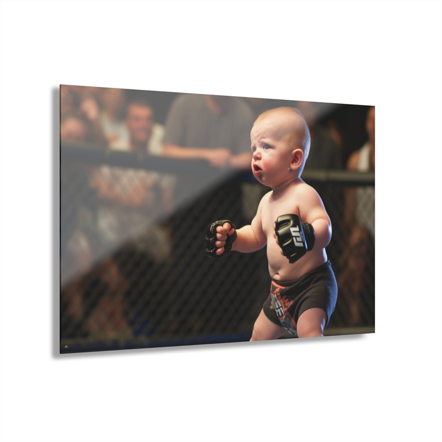 Baby Brawler, Funny Concept Style, Acrylic Wall Art