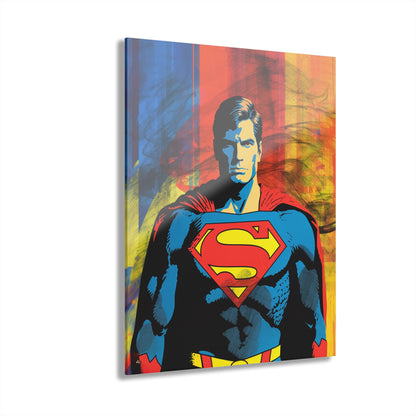 Retro Superman, Pop culture, Fan concept Style, Acrylic Wall Art