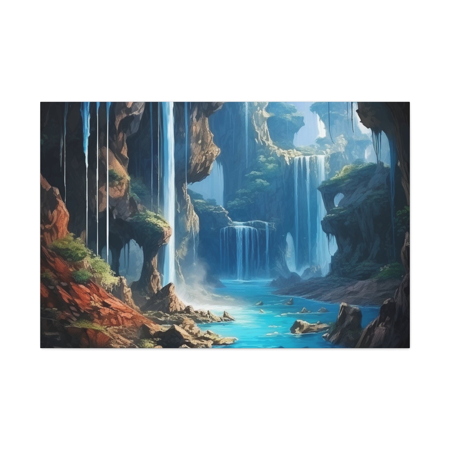 Waterfall Oasis Canvas Art