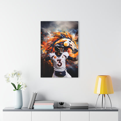 Russell Wilson, Denver Broncos Fan Concept, Color splash, Acrylic Wall Art