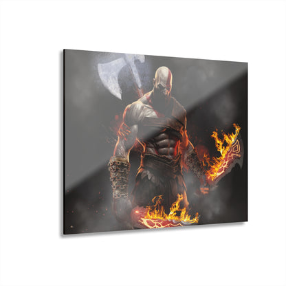 God Of War, Kratos, Video Game, Concept Style, Acrylic Wall Art