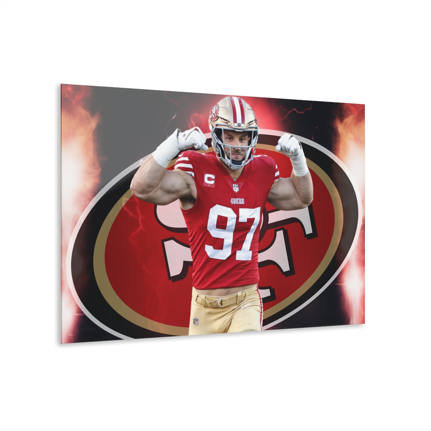 Nick Bosa, 49ers Fan Concept, Acrylic Wall Art