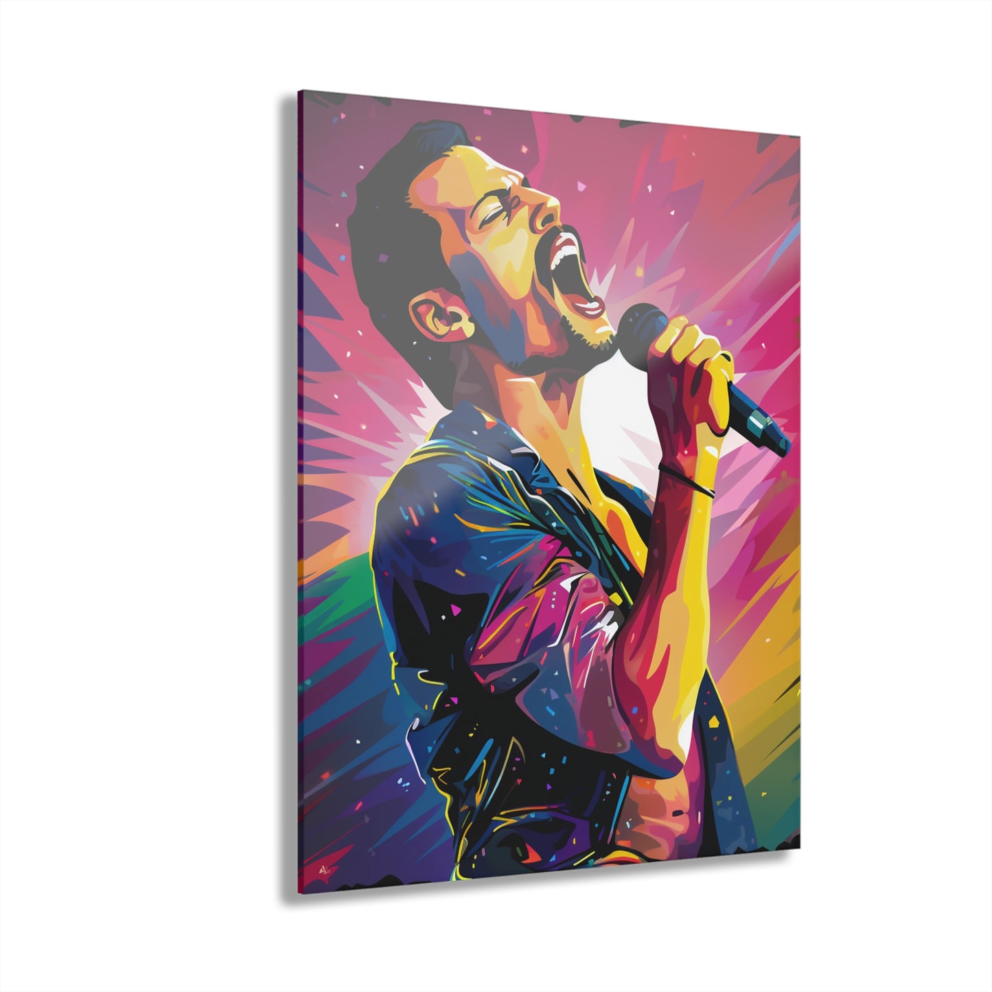 Freddie Mercury, Concept Style, Color Splash, Acrylic Wall Art