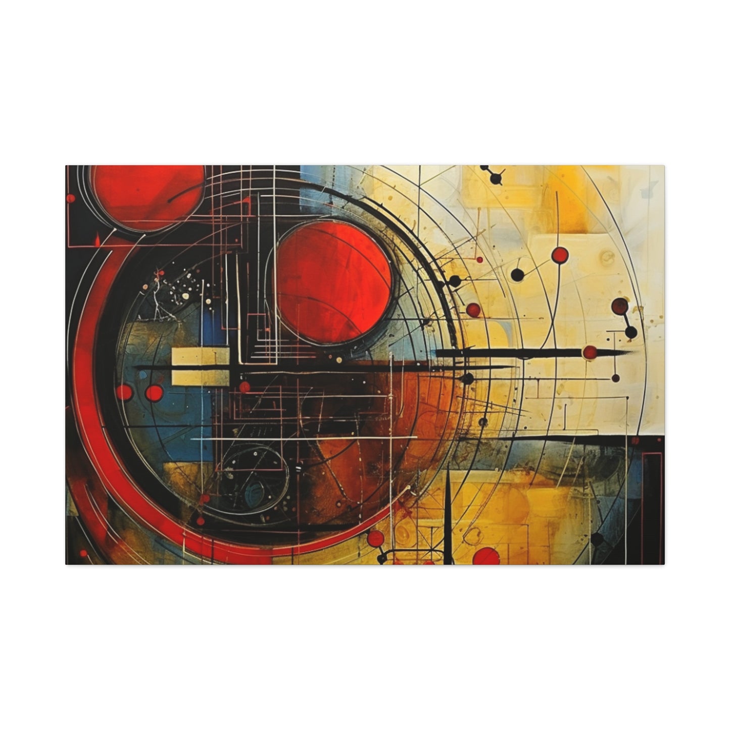 Red Compass Canvas Art