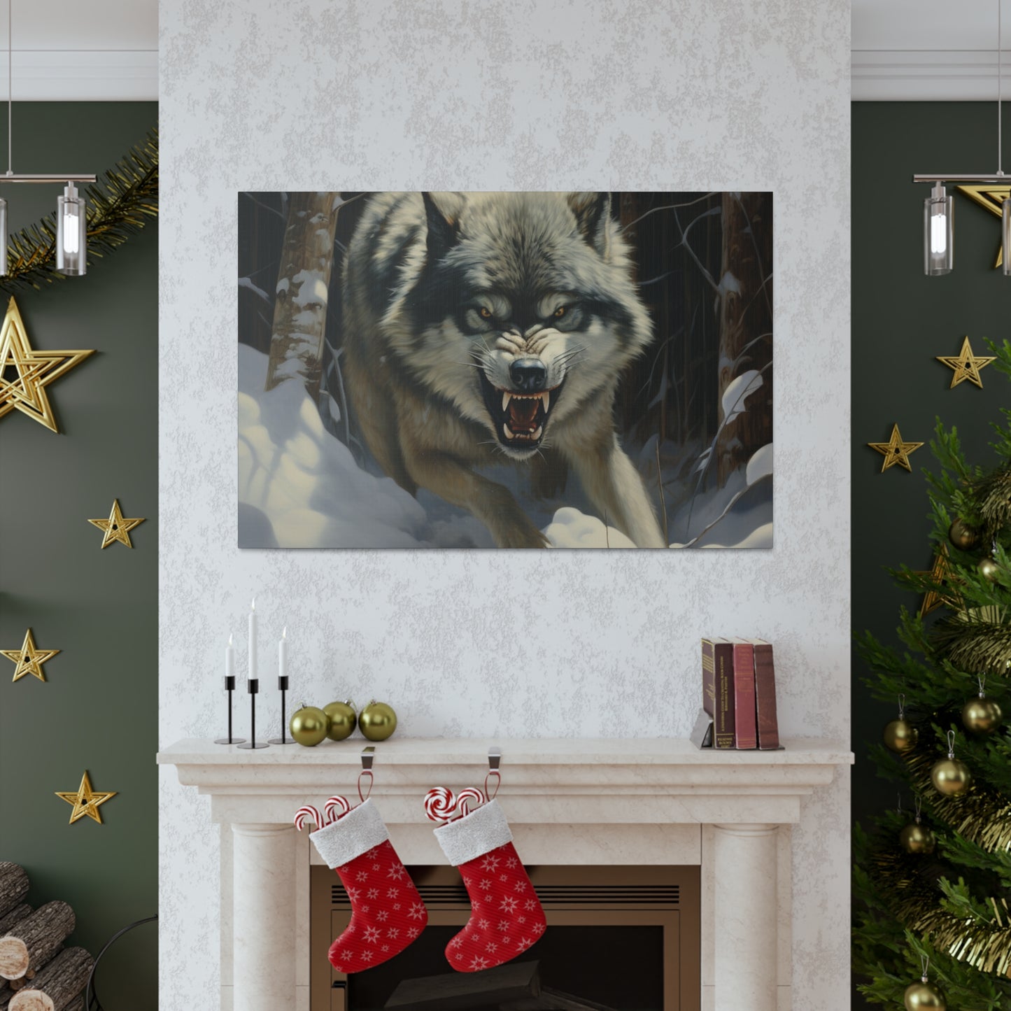 Feral Wolf Canvas Art