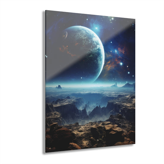 Planetary Canyon, Space Concept Style, Acrylic Wall Art