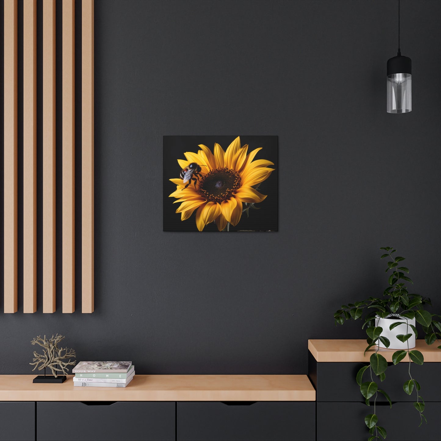 Bumblebee Sunflower Canvas Art