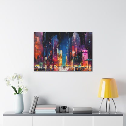 Arklo Art, City Scape, colorful, downtown, Canvas Gallery Wraps