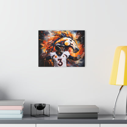 Russell Wilson, Denver Broncos Fan Concept, Color splash, Acrylic Wall Art