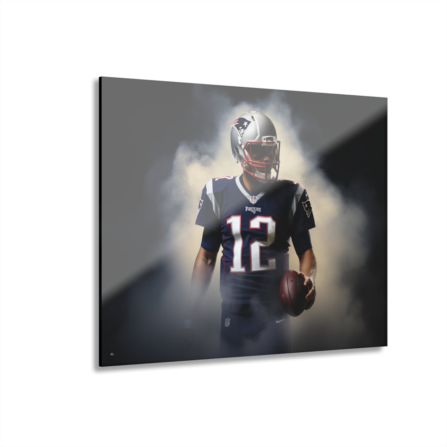 Patriots, Football Fan, TB12 Smoke Concept Style, Acrylic Wall Art