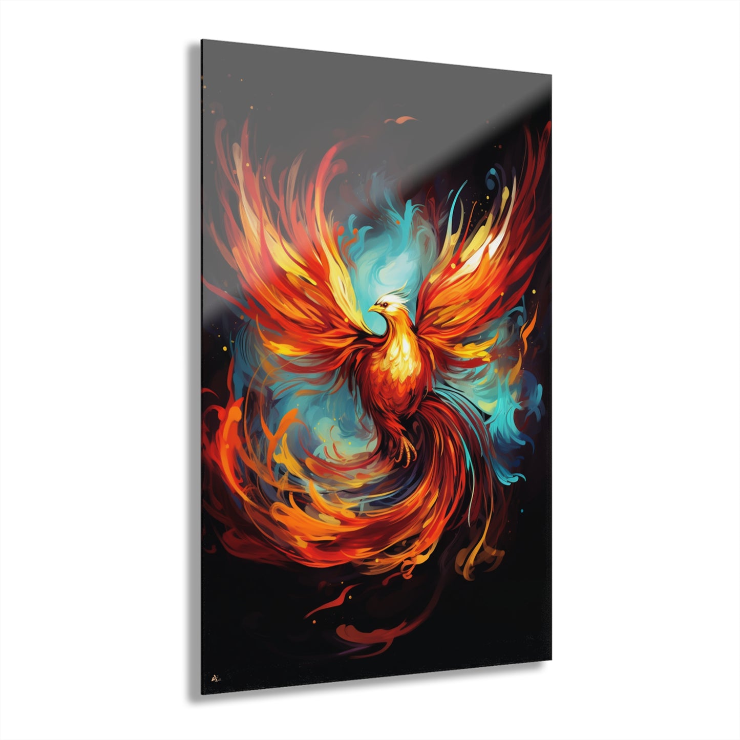 Phoenix Rising, Abstract, Animal Concept Style, Acrylic Wall Art