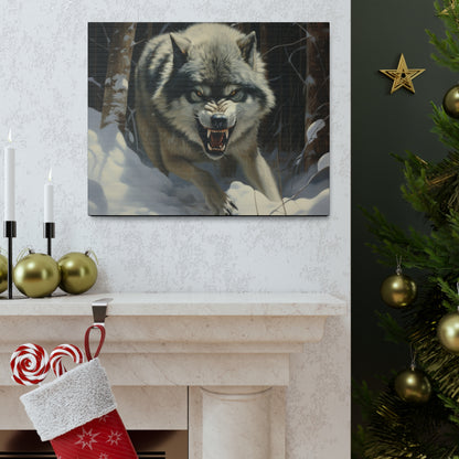 Feral Wolf Canvas Art