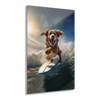 Surf's Pup, Animal Concept Style, Acrylic Wall Art