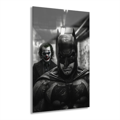 Monochromatic Knight, Joker's Delight, Fan Concept Style Batman, Acrylic Wall Art