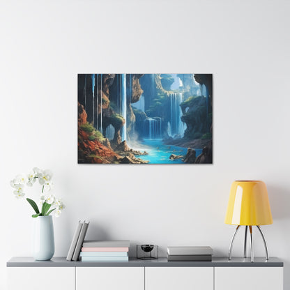 Waterfall Oasis Canvas Art