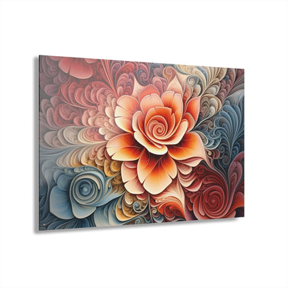 Floral Tsunami, Decorative, Concept, Acrylic Wall Art