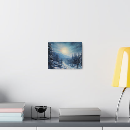 Moonlit Snow Canvas Art