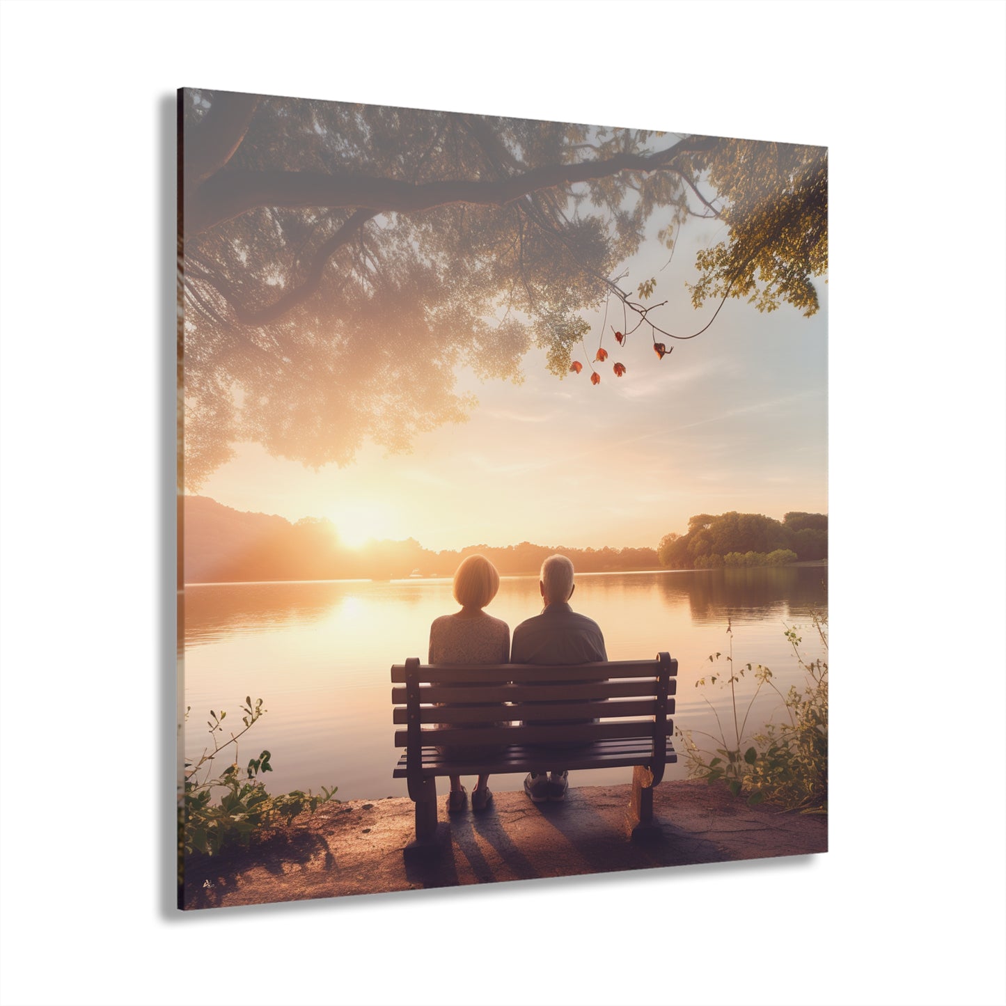 Lakeside Love, Landscape Concept Style, Acrylic Wall Art