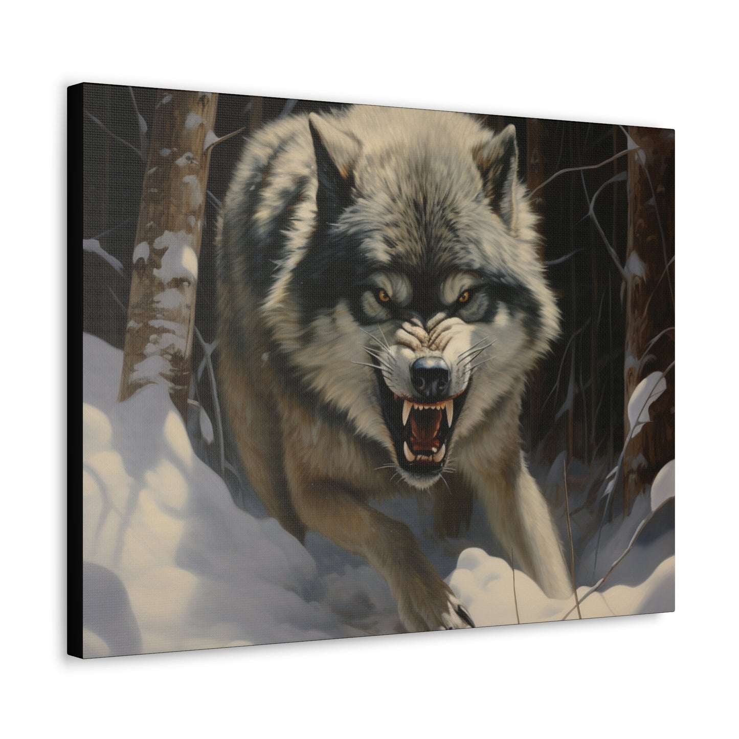 Feral Wolf Canvas Art