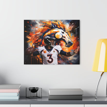 Russell Wilson, Denver Broncos Fan Concept, Color splash, Acrylic Wall Art