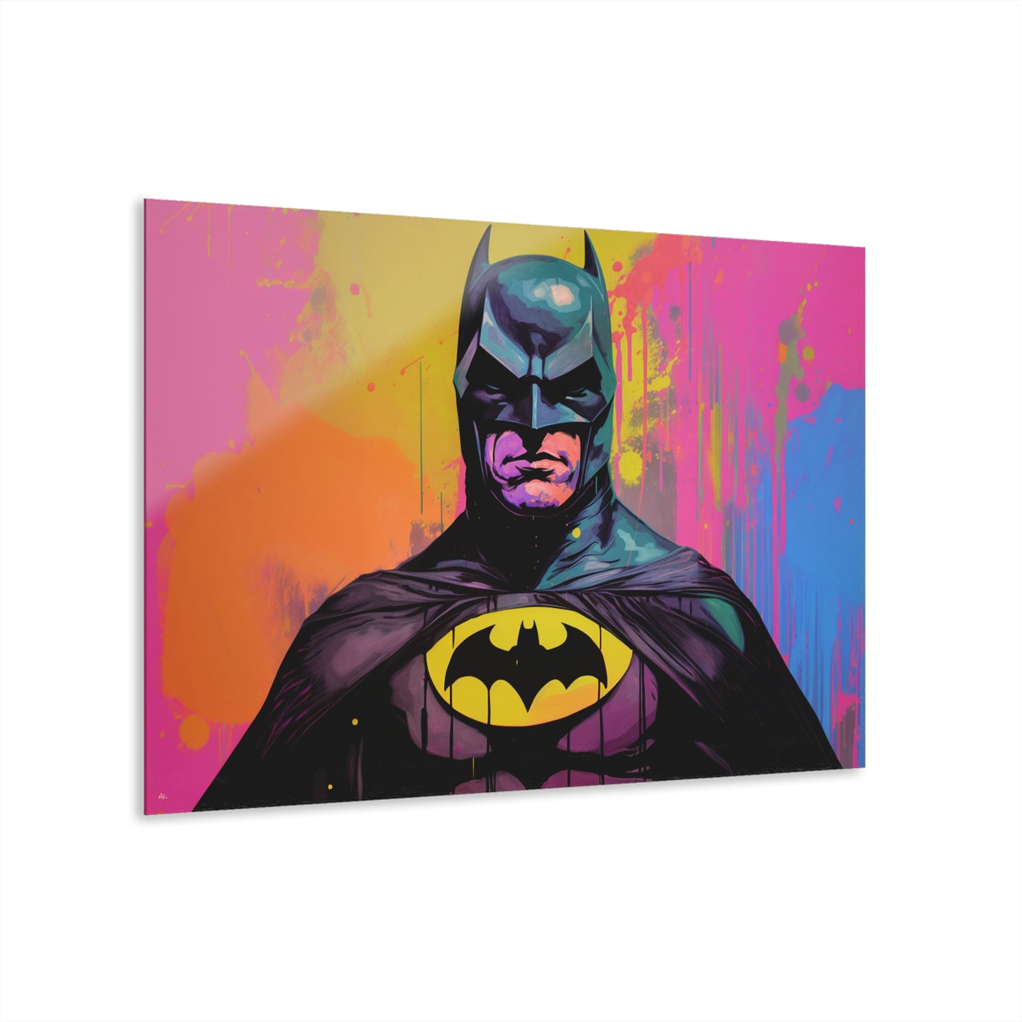 Retro Batman, Colorsplash, Fan Concept Style, Acrylic Wall Art