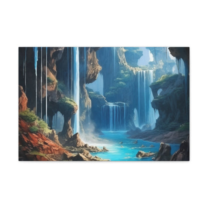 Waterfall Oasis Canvas Art