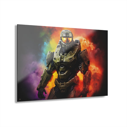 Master Chief, Halo, Video Game, Concept Style, Color Splash, Acrylic Wall Art