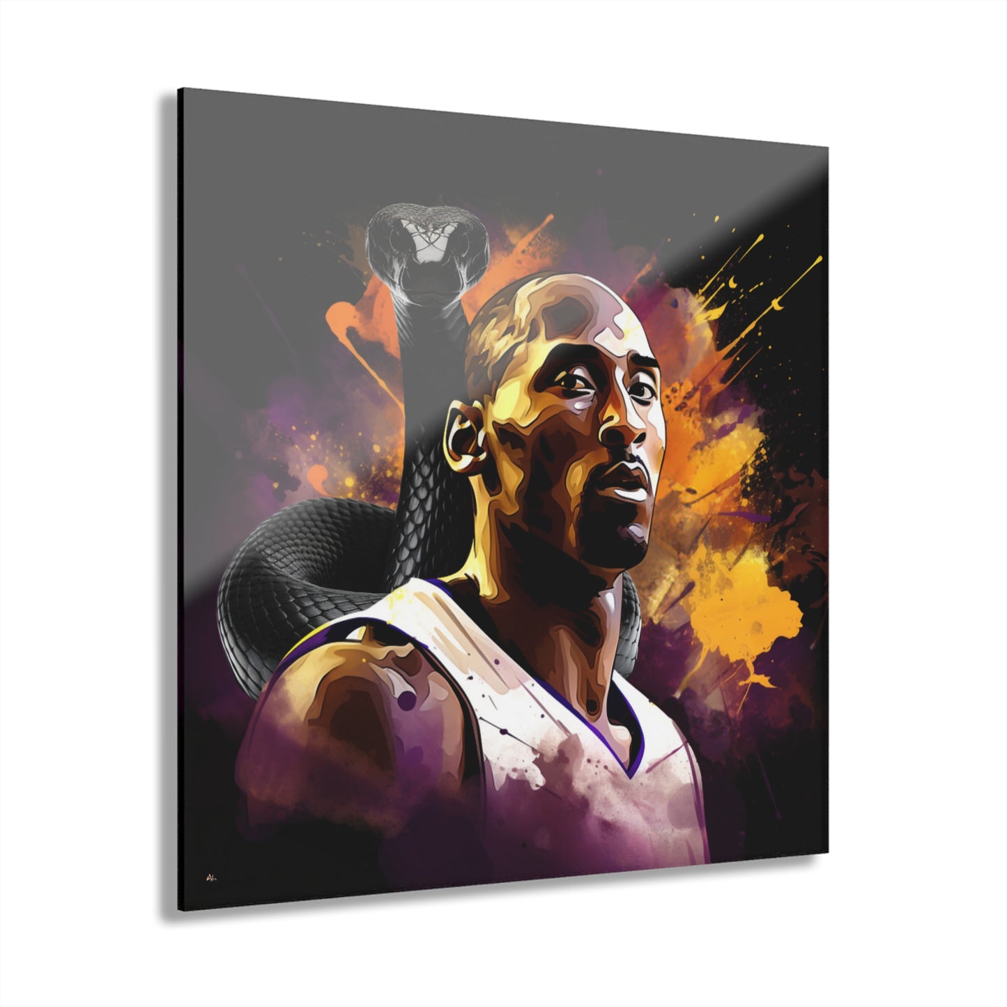 Black Mamba, Kobe, Fan Concept Color Splash Style, Acrylic Wall Art