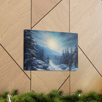 Moonlit Snow Canvas Art