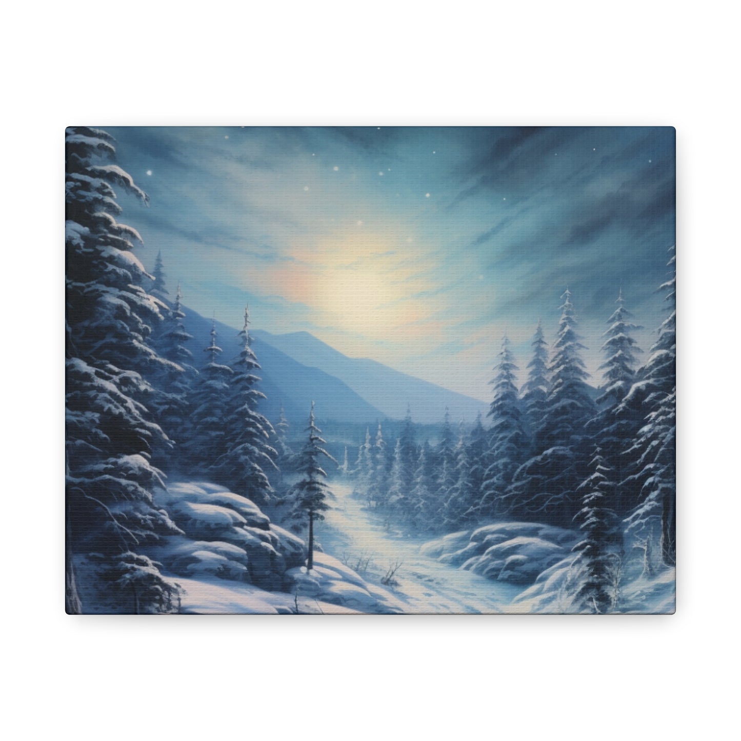 Moonlit Snow Canvas Art